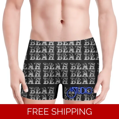 Le Studio Blah Blah Blah Custom Men's Boxer Briefs